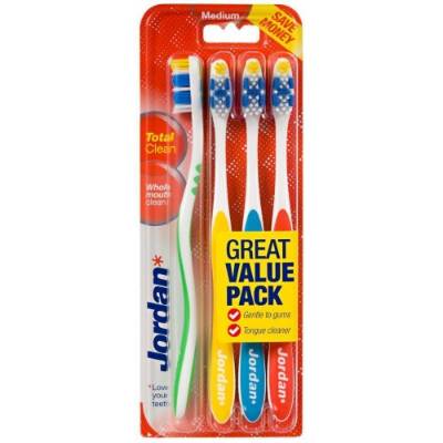 Picture of Jordan Total Clean 4 Pack Medium Toothbrush