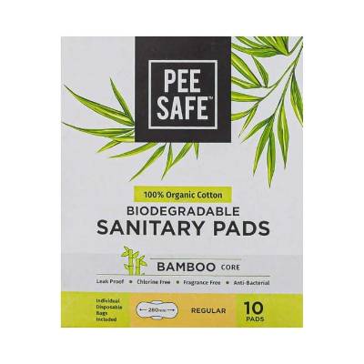 Picture of Pee Safe 100% Organic Cotton, Biodegradable Sanitary Pads - Regular(Pack of 10)