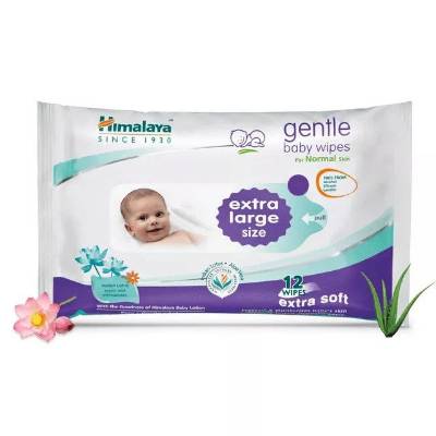 Picture of Himalaya Gentle Baby Wipes 12's(Extra Large)