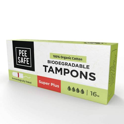 Picture of Pee Safe Biodegradable Organic Cotton Tampon (Super Plus)